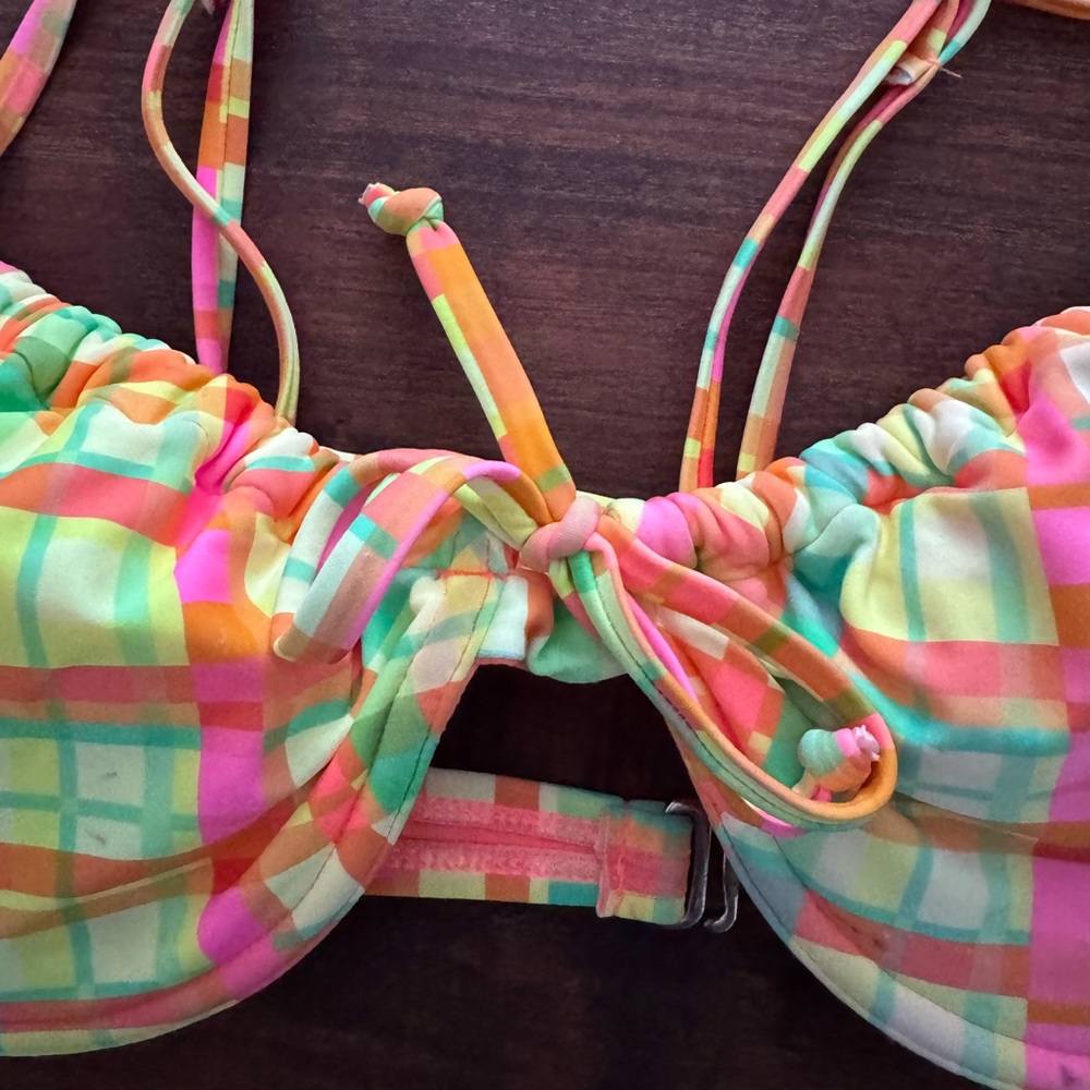No Boundaries Neon Bikini Top